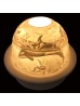 Porcelain Big Whale Candle Dome Light w/Candle Plate